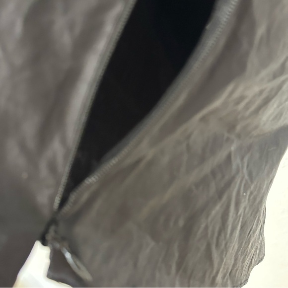 NWT FRAME Cutout Gathered Stretch-Cotton Sateen Blouse M - Picture 7 of 7